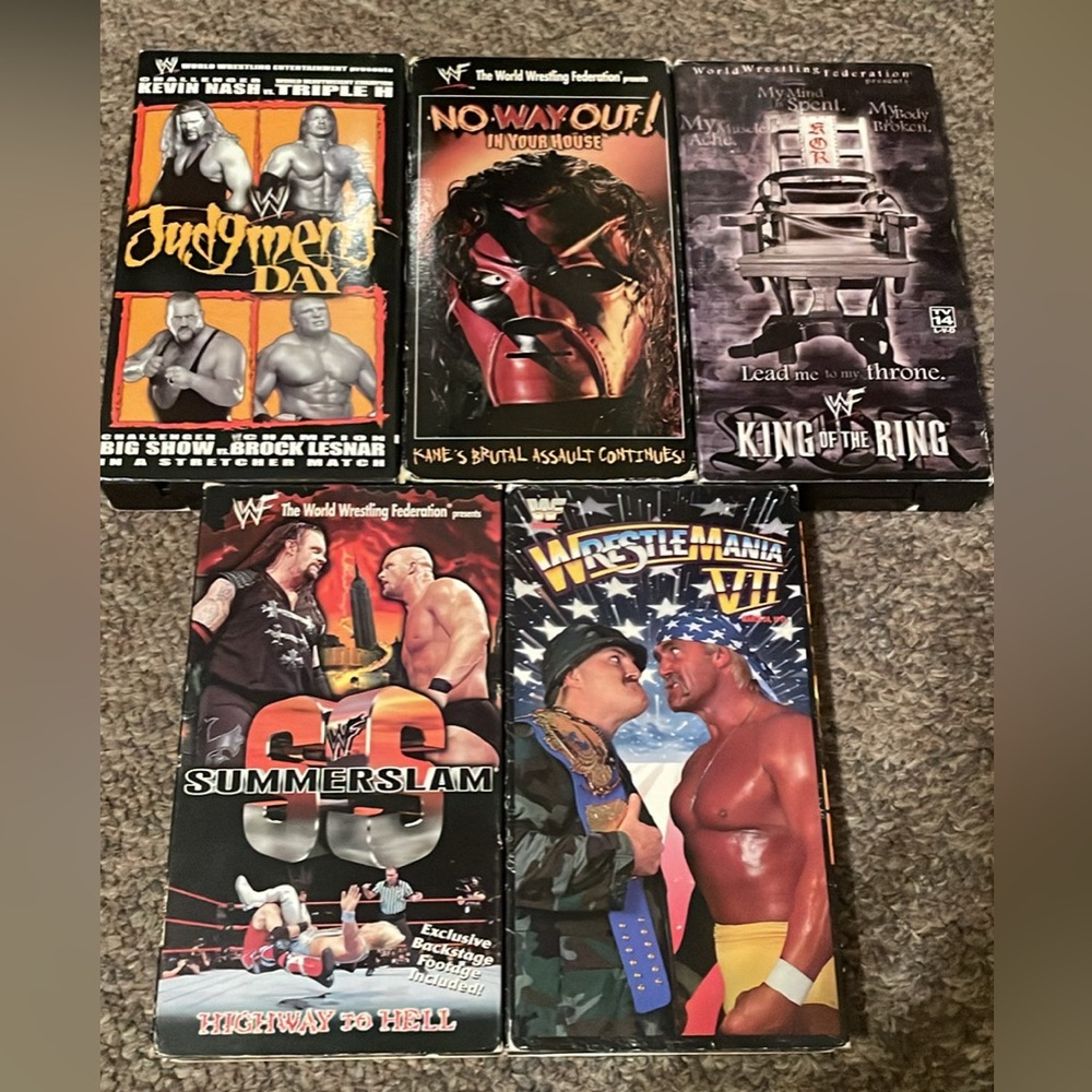 WWF VHS bundle